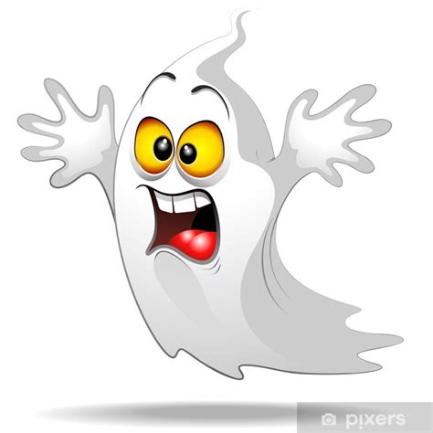 Poster Bang Spook Halloween Cartoon Fantasma Spavento Vector Pixersbe