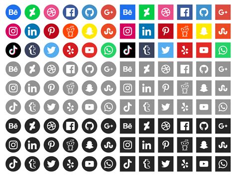 Libre Social Media Icons 95039 Vector En Vecteezy