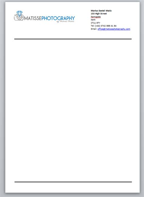 Create your own business letterhead with this accessible template, featuring green lines and gradients at the top and bottom of the page, with room for a logo. Letter Headed Paper | Fotolip.com Rich image and wallpaper