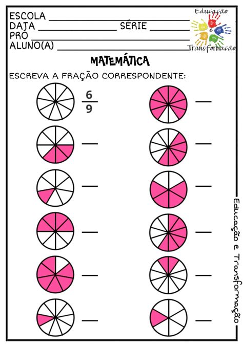 Atividade Fração 5 Ano