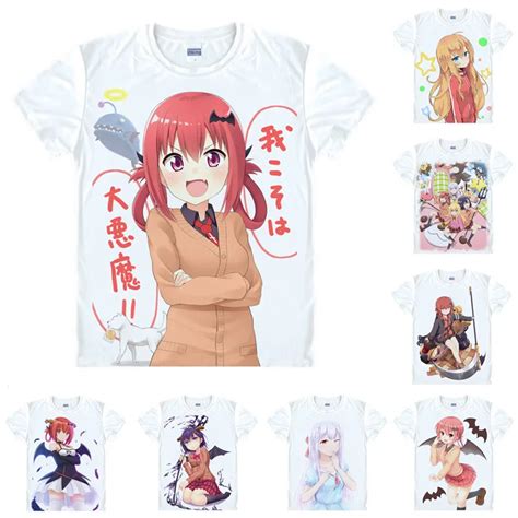 Coolprint Anime Shirt Gabriel Dropout T Shirts Short Sleeve Satanichia Mcdowell Kurumizawa