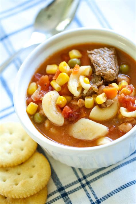 Weeknight spicy beef stew with horseradishally's cooking. Easy Beef Vegetable Soup Recipe - All Things Mamma