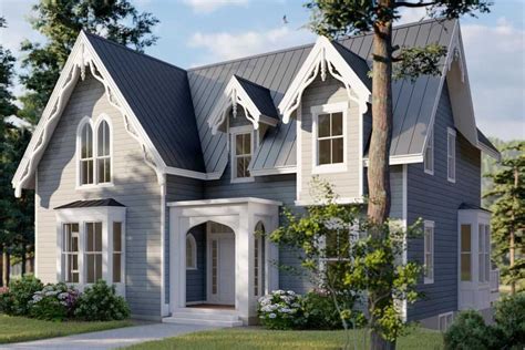 Two Story 4 Bedroom Victorian Cottage Victorian House Plans Victorian