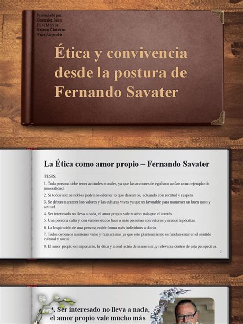 Ética Y Convivencia Desde La Postura De Fernando Savater Pdf Amor Autoestima