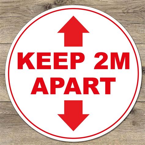 Keep 2 Metres Apart Social Distancing Floor Stickers Version 2