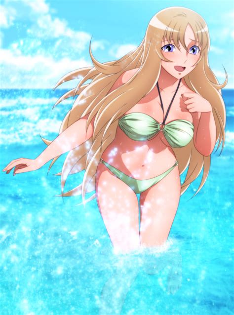 Yadokari Genpachirou Aquila Yuna Saint Seiya Saint Seiya Omega 10s 1girl Bikini Blue Eyes