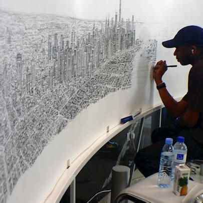 Stephen Wiltshire S Dubai Panorama Drawing The Stephen Wiltshire Gallery