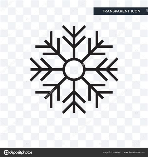 Snowflake Vector Icon Isolated On Transparent Background Snowfl