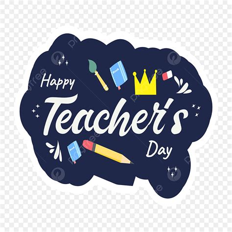 Set Stiker Selamat Hari Guru Kartun Hari Guru Pendidikan Png