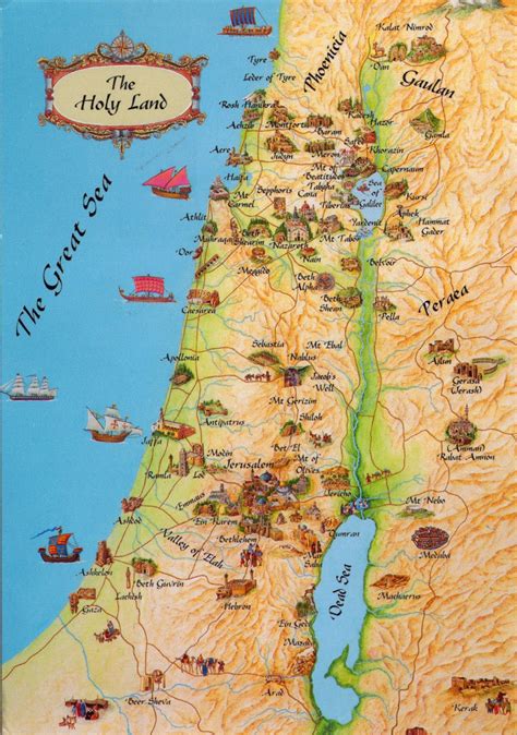 The Map Of The Holy Land Israel History Jewish History Ancient Israel