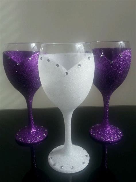 Pin By Joan On Glass Decor Glitter Wine Glass Glitter Wine Glasses