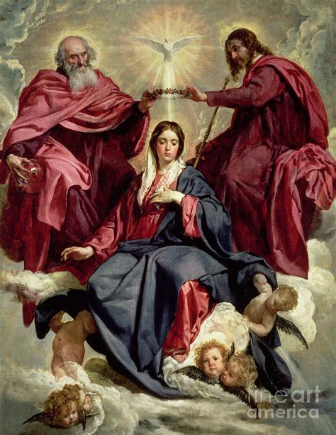 Coronation Of The Virgin Painting By Diego Velazquez