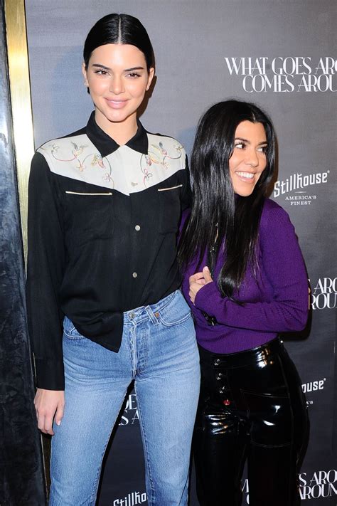 Kendall Jenner And Kourtney Kardashian At What Goes Around Comes Around One Year Anniversary In