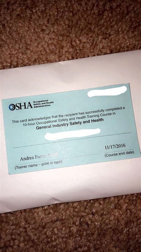What Purpose Does The Osha 10 Hour Card Have And Does It Have Any