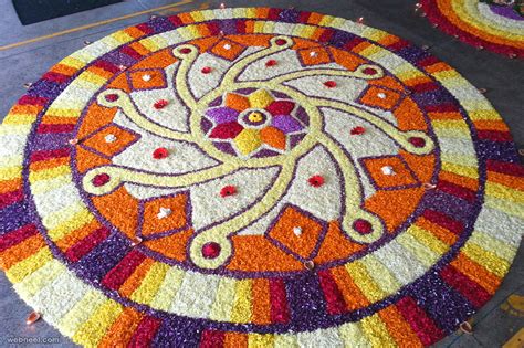 Be it diwali or onam, pookalam designs take a special place during the festive season in indian culture. 60 Most Beautiful Pookalam Designs for Onam Festival - part 2