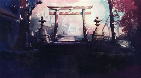 Anime Nature Shrine Wallpapers Hd Desktop And Mobile