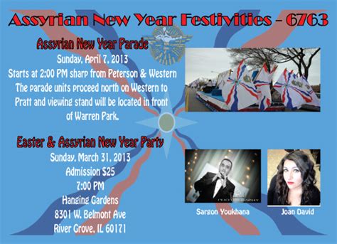 Assyrian Calendar 6763 2013 Assyrian New Year Festivities In Chicago