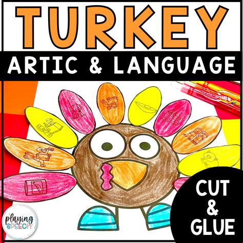 turkey themed speech therapy articulation and language worksheets — playing speech speech