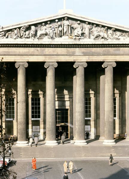 British Museum Bloomsbury London The Ionic Entrance Portico On Great