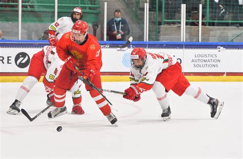 IIHF - Gallery: Russia vs Belarus (QF) - 2021 IIHF Ice Hockey U18 World
