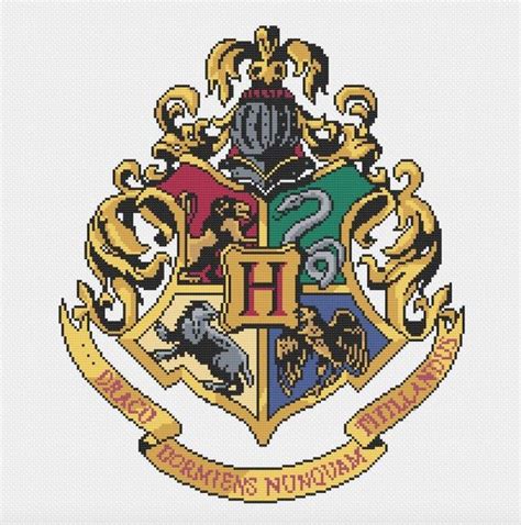 The Hogwarts Crest Cross Stitch Pattern