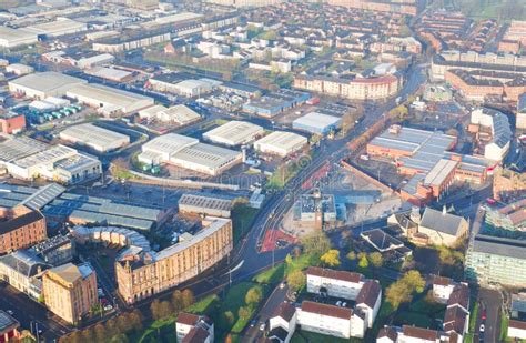 Aerial View Of Glasgow Showing Govan And View To The West Stock Photo