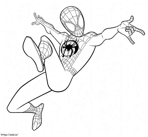 Cool Spider Man Miles Morales Coloring Page
