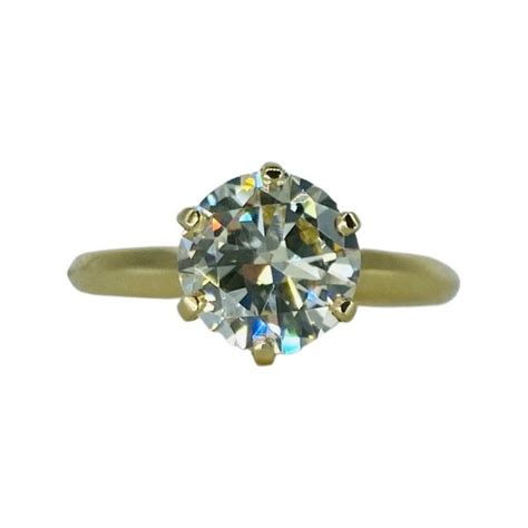 Gia Certified 168 Carat Mvs2 Round Diamond Solitaire Ring 14 Karat