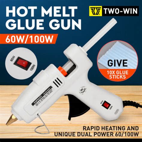 Electric Hot Melt Glue Gun Trigger Adhesive Sticks Craft Diy Hobby