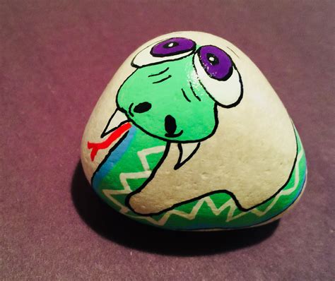 Easy Rock Painted Snake Rock Painting Art Stone Painting Painting