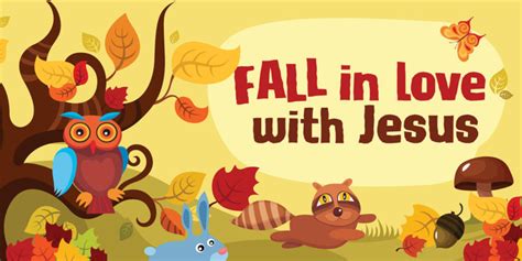 Fall In Love With Jesus Fall Banner Compel Graphics And Printing
