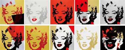 Andy Warhol 10 Works Golden Marilyn Portfolio Mutualart