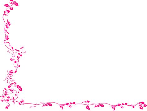 Pink Vine Corner Clip Art At Vector Clip Art Online