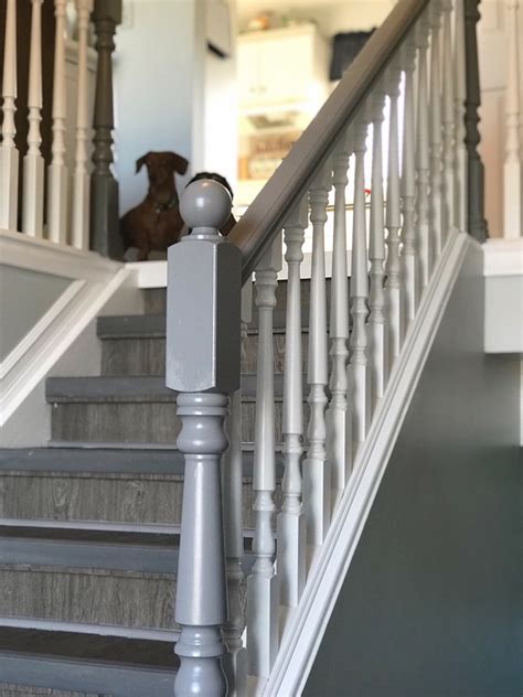 How To Paint Stair Spindles The Easy Way Painted Stairs Painted