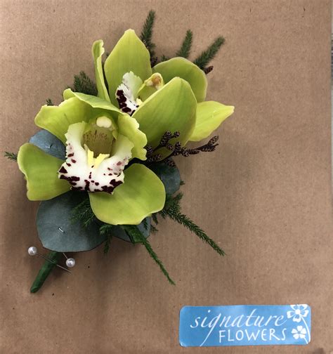 A Pair Of Gorgeous Small Green Cymbidium Orchids Make A Fabulous Grooms