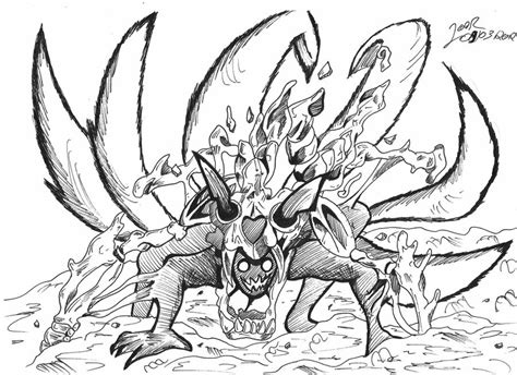 Naruto Nine Tails Pages Coloring Pages