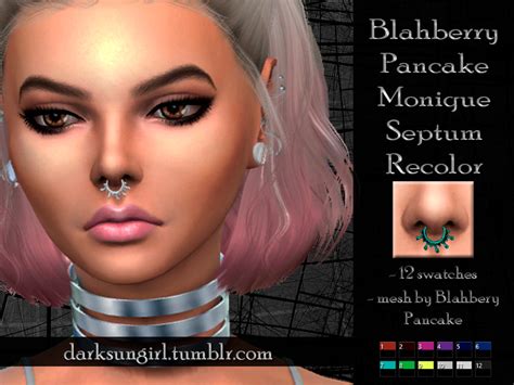The Sims Resource Blahberry Pancake Monique Septum Recolor Mesh Needed