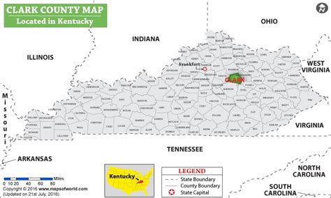 Clark County Map Kentucky