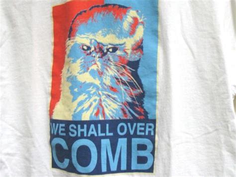 Funny Donald Trump Cat T Shirt We Shall Overcomb Over Comb Adult Size L