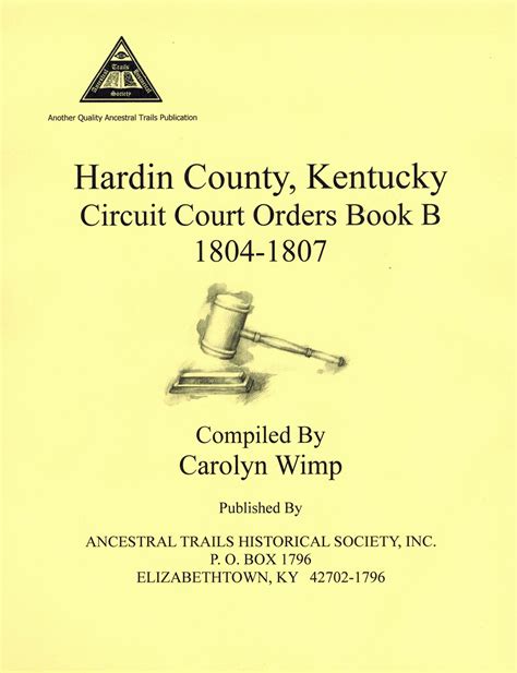 HARDIN CO., KY CIRCUIT COURT ORDER BOOK B | Ancestral Trails Historical