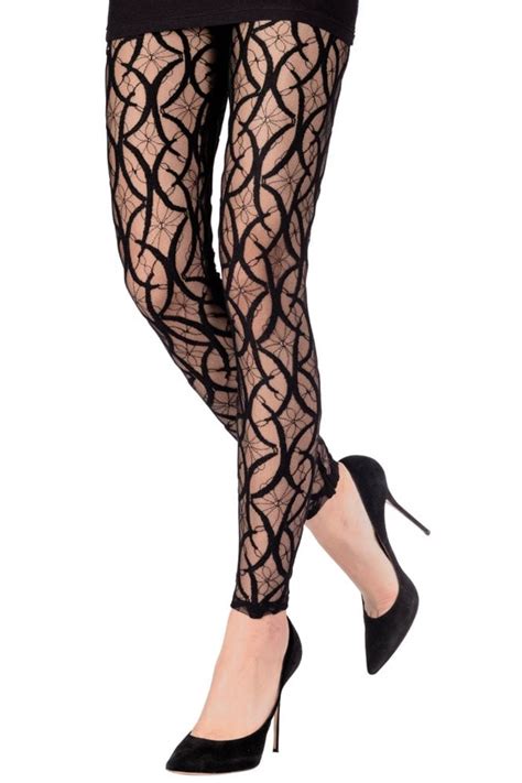 Emili Cavallini Daisies Lace Footless Tights Leglicious