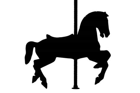 20 Silhouette Of Carousel Horse Stock Illustrations Royalty Free