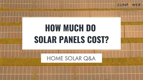 How Much Do Solar Panels Cost Home Solar Qanda Youtube