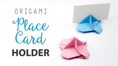 I pick out my favorites, but where do i put them? Origami Place Card Holder Tutorial ♥︎ Card Stand DIY ♥︎ ...