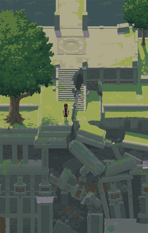 Crumbled Ruins By Nostalgictree Pixel Art Landscape Pixel Art Games