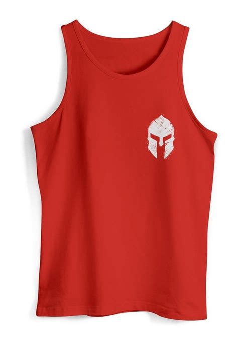 Neverless Tanktop Herren Tank Top Logo Print Sparta Helm Spartaner