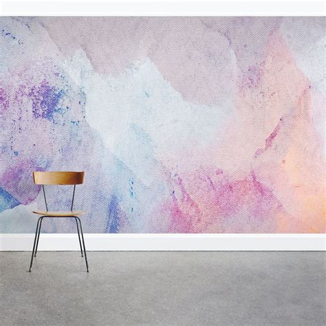 Pastel Watercolor Canvas 8 X 144 3 Piece Wall Mural Wall Murals