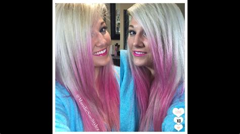 It's an easy technique to add a fun pop of bold color. Pink Temporary Hair Color | Valentines Day Hair| Blonde ...