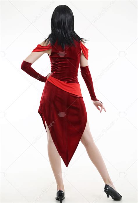 Hex Girls Scooby Doo Cosplay Thorn Dark Red Dress Halloween Costume