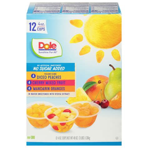 Save On Dole Fruit Cups Variety Pack No Sugar Added 12 Ct Order